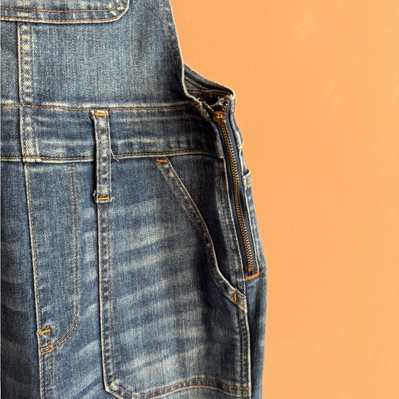 Madewell Light Blue Distressed Denim Overalls - Picture 3 of 9